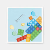 bouwstenen, blok, speelgoed steen servet (Voorkant)