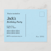 bouwstenen, blok, speelgoed steen uitnodiging briefkaart (Achterkant)