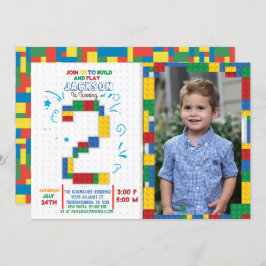 Bouwstenen Blokken 2 jaar uitnodiging