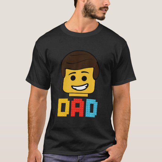 Bouwstenen Blokken Papa Master Builder Familie M T-shirt (Voorkant)