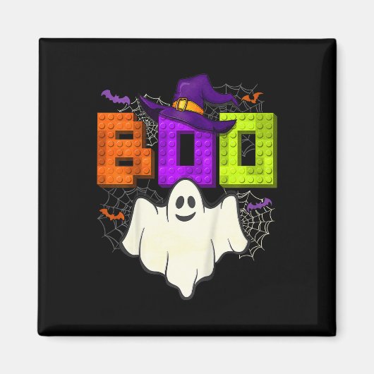 Bouwstenen Boo Halloween Ghost Witch Group Bo Magneet (Voorkant)
