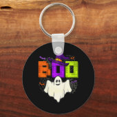 Bouwstenen Boo Halloween Ghost Witch Group Bo Sleutelhanger (Voorkant)