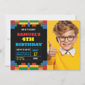 Bouwstenen Bouw Foto Verjaardag Kaart (Voorkant)