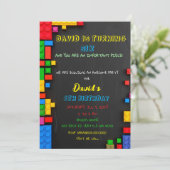 Bouwstenen Bouwstenen Blokken Verjaardag Kaart (Staand voorkant)