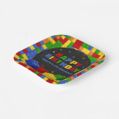 Bouwstenen Boy Birthday Bricks Papier Bord (Gebogen)