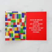 Bouwstenen Bricks Smart Boy's Verjaardag Kaart (Binnen)