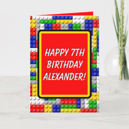 Bouwstenen Bricks Smart Boy's Verjaardag Kaart