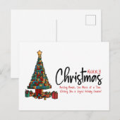Bouwstenen Christmas Tree Corporate Feestdagenkaart (Voorkant / Achterkant)