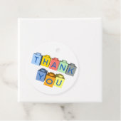 Bouwstenen Dank u bericht Bedankjes Labels (In situ)