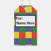 Bouwstenen en bakstenen Naam Tag Cadeaulabel (Voorkant)