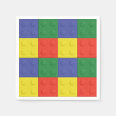 Bouwstenen en bakstenen partij servetten (Voorkant)