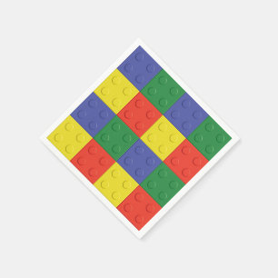 Bouwstenen en bakstenen partij servetten