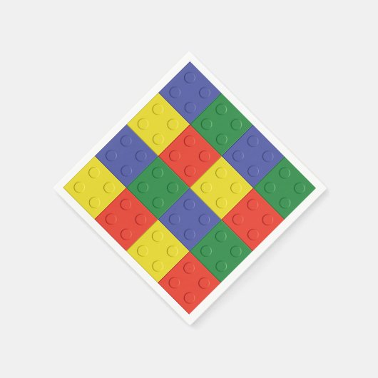 Bouwstenen en bakstenen partij servetten (Hoek)