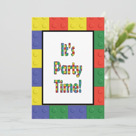 Bouwstenen en -blokken kaart (Staand voorkant)