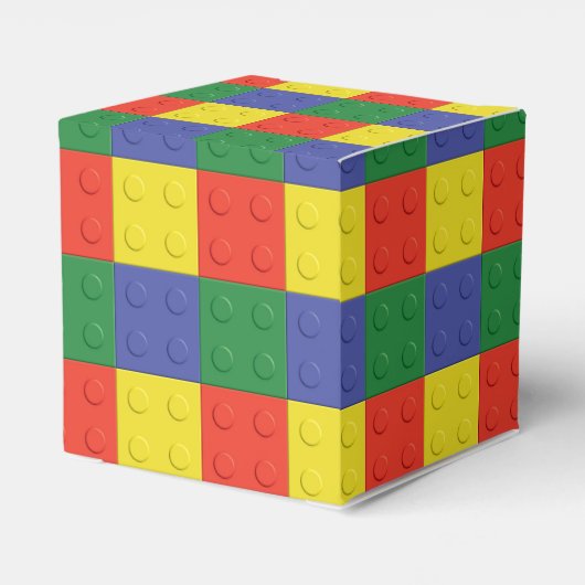 Bouwstenen en Bricks Party Favor Box Bedankdoosjes (Achterkant)