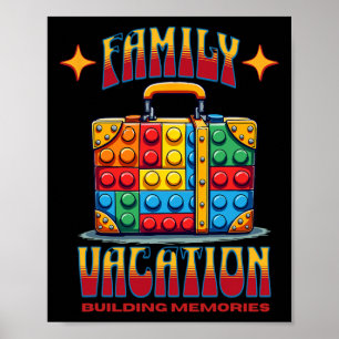 Bouwstenen Familie Vakantie Bouwen Herinneringen Poster