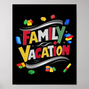 Bouwstenen Familie Vakantie Matching Master Bu Poster