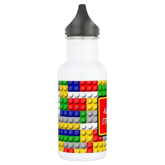 Bouwstenen Gepersonaliseerde naam Boy's School Waterfles (Links)