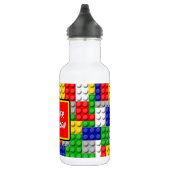 Bouwstenen Gepersonaliseerde naam Boy's School Waterfles (Rechts)
