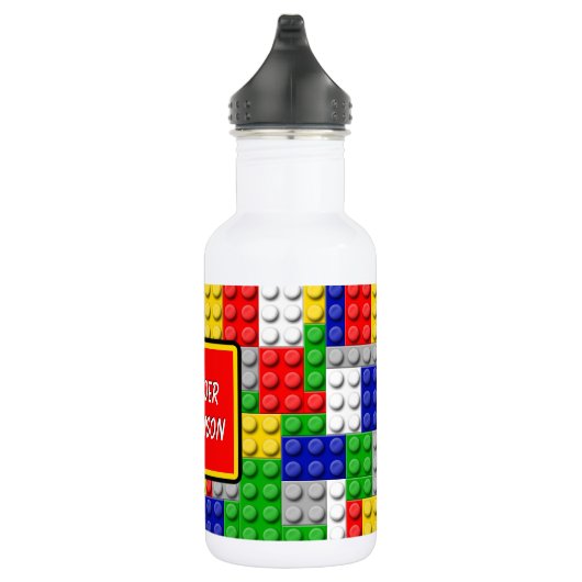 Bouwstenen Gepersonaliseerde naam Boy's School Waterfles (Rechts)