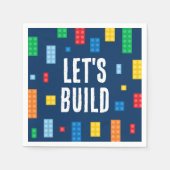 Bouwstenen Jongen Verjaardag Servet (Voorkant)