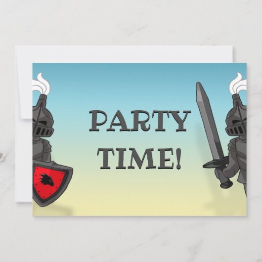 Bouwstenen Kasteel Verjaardag Uitnodigingen (Achterkant)