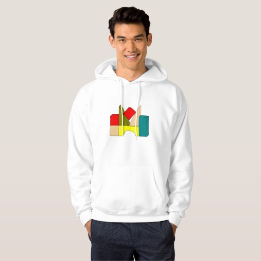 Bouwstenen Mannen Hoodie (Voorkant volledig)