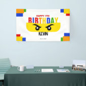 Bouwstenen Ninja Gefeliciteerd Spandoek (Beurs)