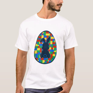 Bouwstenen Paasei Konijn Jongens Meisje Familie  T-shirt