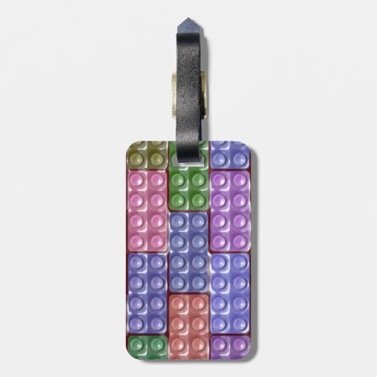 Bouwstenen - Pastel Bagagelabel (Achterkant verticaal)