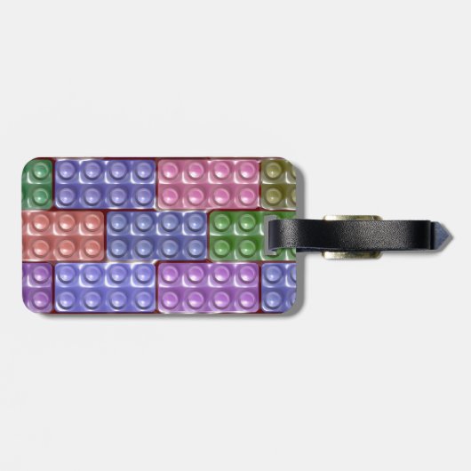 Bouwstenen - Pastel Bagagelabel (Achterkant horizontaal)
