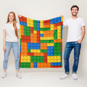 Bouwstenen Patroon huid Speel Bakstenen Fleece Deken