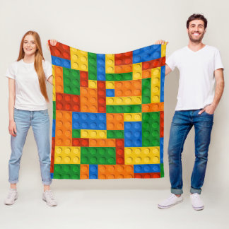 Bouwstenen Patroon huid Speel Bakstenen Fleece Deken