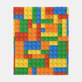 Bouwstenen Patroon skin Speelgoed Play Bricks Fleece Deken (Voorkant)