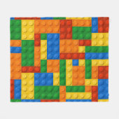 Bouwstenen Patroon skin Speelgoed Play Bricks Fleece Deken (Voorkant (Horizontaal))