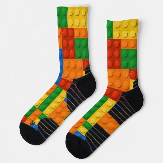 Bouwstenen Patroon skin Speelgoed Play Bricks Sokken (Links)