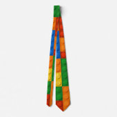 Bouwstenen Patroon skin Speelgoed Play Bricks Stropdas (Achterkant)