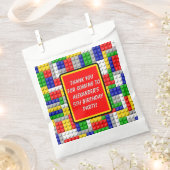 Bouwstenen Primaire Colour Boy's Birthday/Party Bedankzakje (Geknipt)