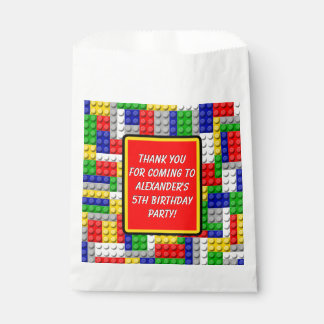 Bouwstenen Primaire Colour Boy's Birthday/Party Bedankzakje