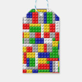 Bouwstenen Primaire Colour Boy's Birthday/Party Cadeaulabel (Voorkant)