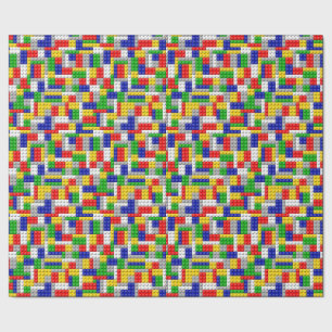 Bouwstenen Primaire Colour Boy's Birthday/Party Cadeaupapier