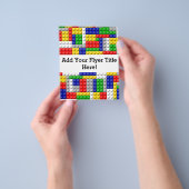 Bouwstenen Primaire Colour Boy's Birthday/Party Flyer (Hand)