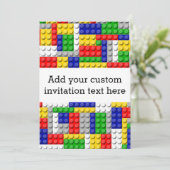 Bouwstenen Primaire Colour Boy's Birthday/Party Kaart (Staand voorkant)