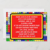 Bouwstenen Primaire Colour Boy's Birthday/Party Kaart (Achterkant)