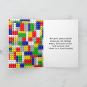 Bouwstenen Primaire Colour Boy's Birthday/Party Kaart (Binnen)