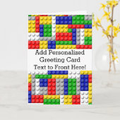 Bouwstenen Primaire Colour Boy's Birthday/Party Kaart (Gele Bloem)