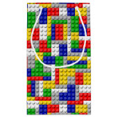 Bouwstenen Primaire Colour Boy's Birthday/Party Klein Cadeauzakje (Achterkant)