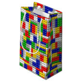 Bouwstenen Primaire Colour Boy's Birthday/Party Klein Cadeauzakje (Achterkant Gekanteld)