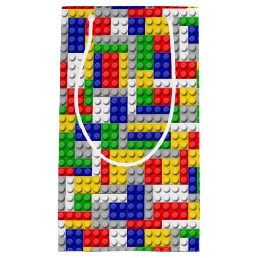 Bouwstenen Primaire Colour Boy's Birthday/Party Klein Cadeauzakje (Voorkant)