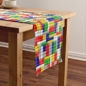 Bouwstenen Primaire Colour Boy's Birthday/Party Korte Tafelloper (Voorbeeld)